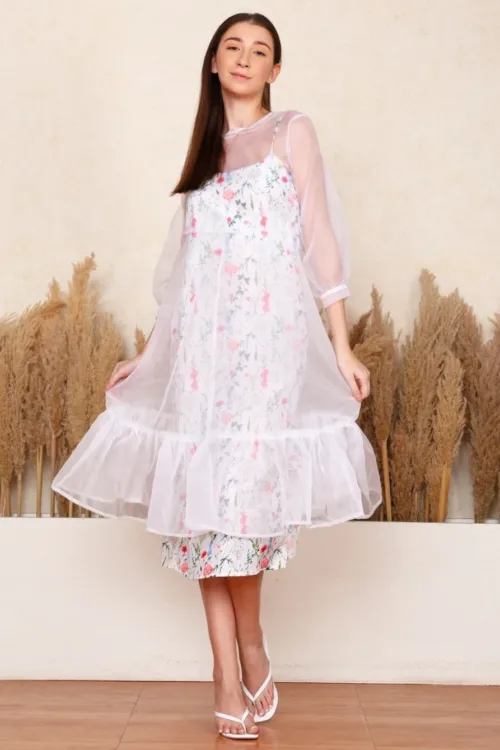 Flora White Dress